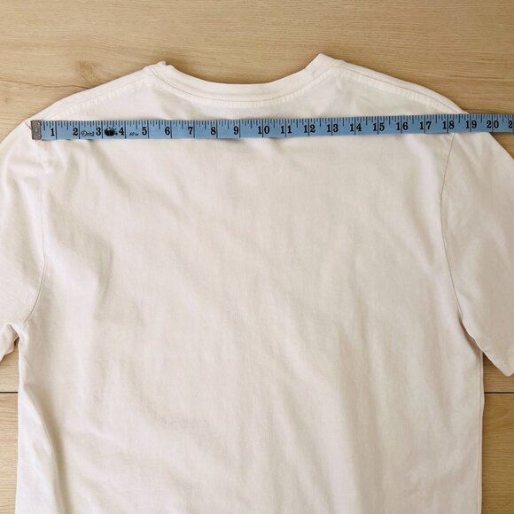 Topo Designs Men's Retro Logo Graphic Short Sleeve Cream Cotton T-Shirt Size L - Picture 12 of 14